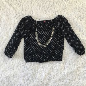 Vince Camuto Polka Dot Blouse Black