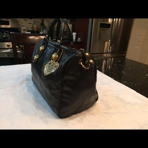 Gucci black leather Babouska large Boston bag
