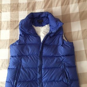 Goose Down Blue Puffy Vest