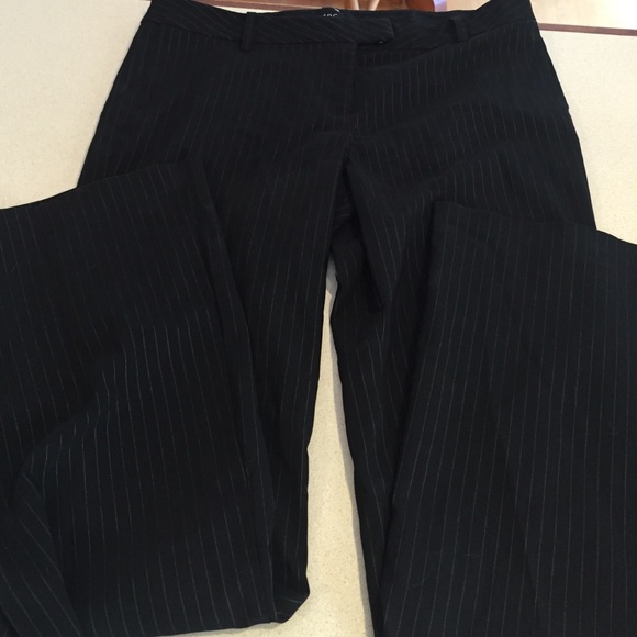 Womens black with white stripe pants - Picture 1 of 2
