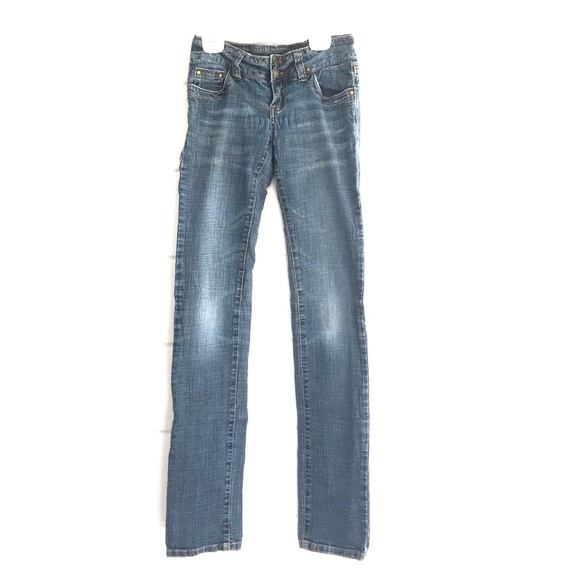 Hydraulic Skinny Jeans with Double Button Detail