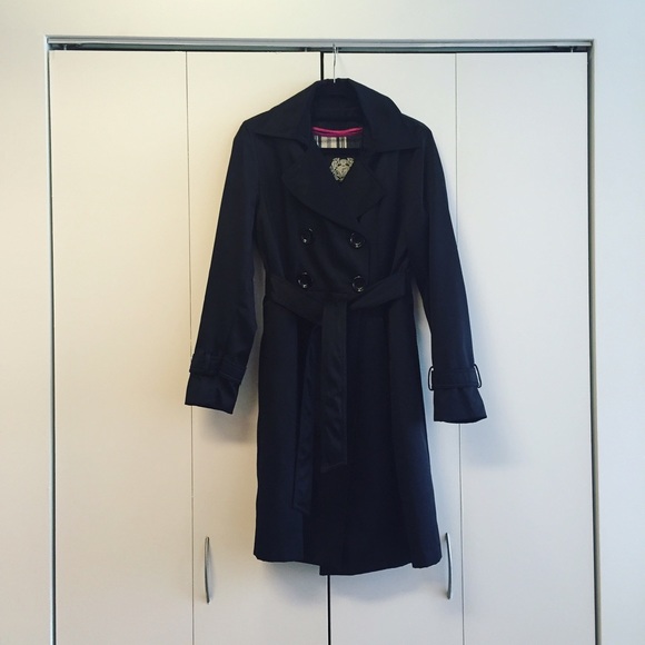 Esprit Black, Lined, Belted Trench Coat