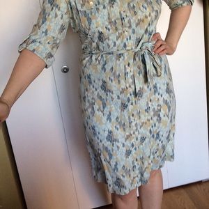 Patterned shirt dress