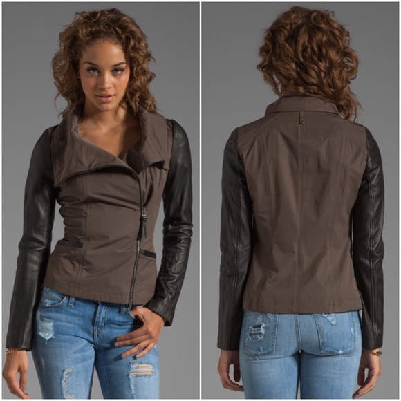 Mackage Jackets & Blazers - 🆕Mackage Lindsay Poplin Leather Jacket XS