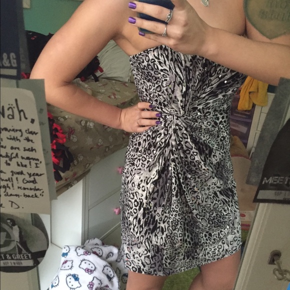 Leopard sequin formal dress - Picture 2 of 3