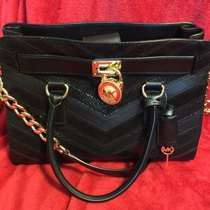 Michael Kors black chevron Hamilton