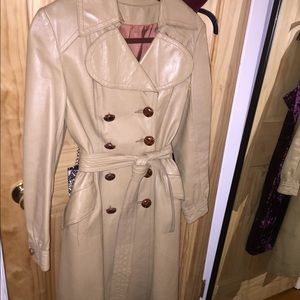 Vintage Leather Trench Coat