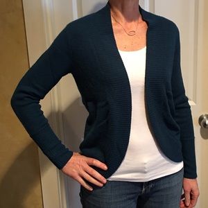 100% Cashmere J.Crew Teal Cocoon Sweater