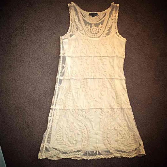 Cream lace dress