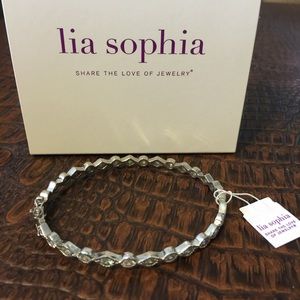 Lia Sophia Iceland Crystal Hinged Bangle