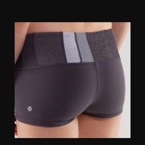 Charcoal grey Lululemon Boogie shorts