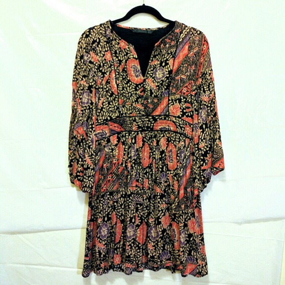 *Zara* Patterned Long Sleeved Dress - Picture 2 of 4