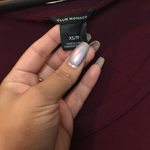 Club Monaco Oxblood Ruched Bodycon - Picture 3 of 4