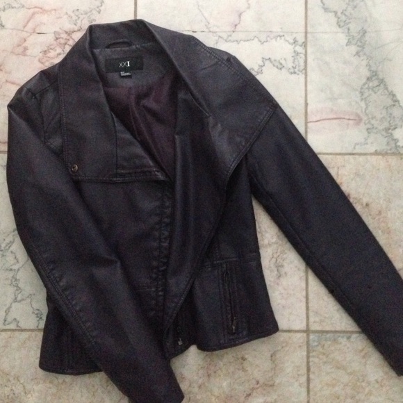 F21 Purple Leather Jacket