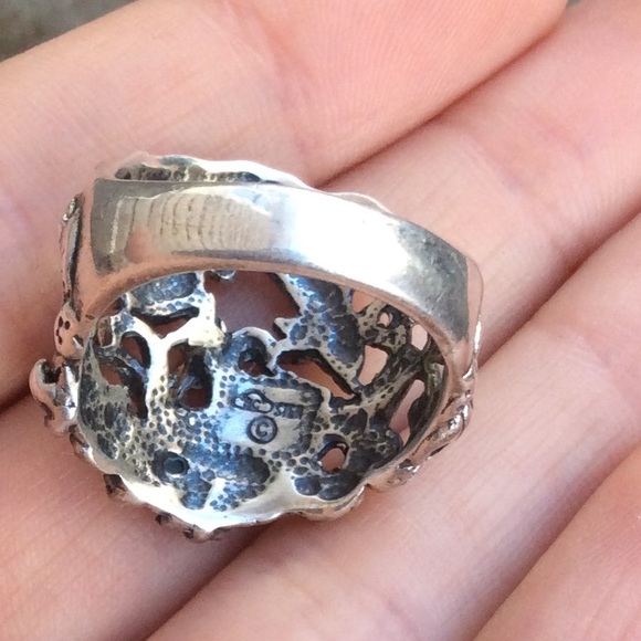 🚫🚫SOLD Seascape octopus turtle Sterling RING - Picture 4 of 4