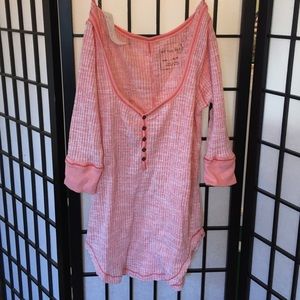 Peach Free People "We the Free" 3/4 length thermal