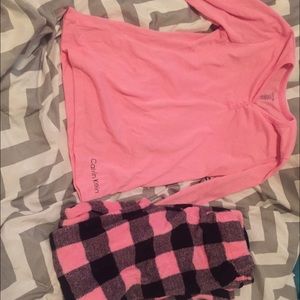 girls Calvin Klein pajama set!