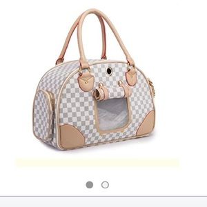 Beautiful leather pet carrier