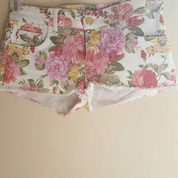 Topshop moto floral shorts