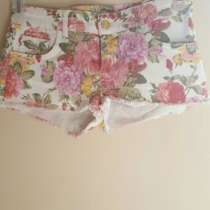 Topshop moto floral shorts