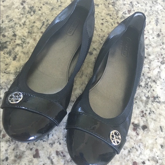 Coach Black Flats