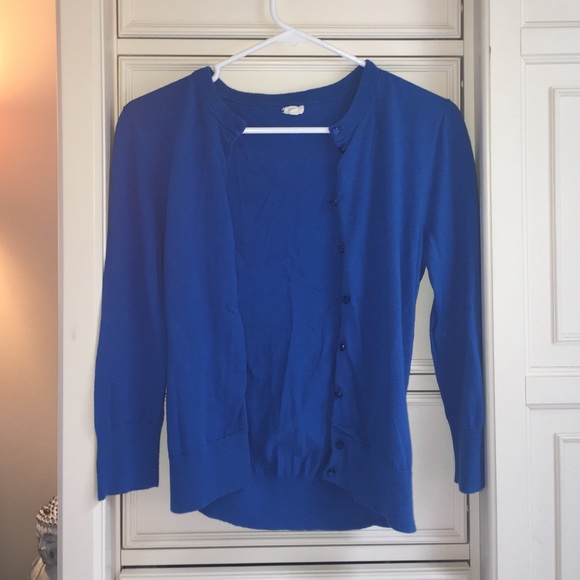 Blue cardigan sweater from J.Crew