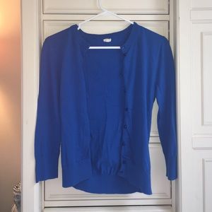 Blue cardigan sweater from J.Crew