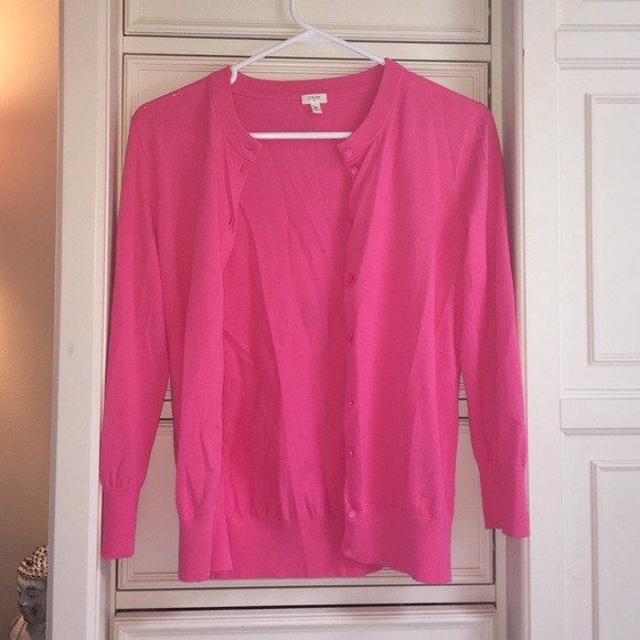 Pink cardigan sweater from J.Crew