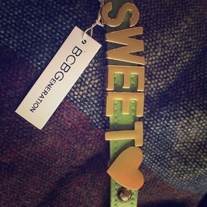 BCBGeneration green leather bracelet