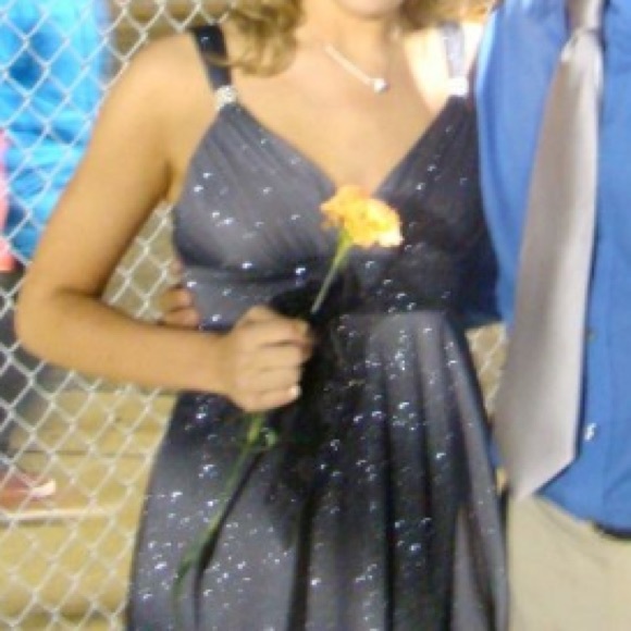 Silver ombré sparkly formal dress - Picture 2 of 3