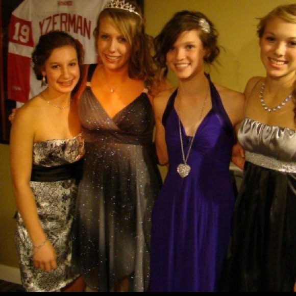 Silver ombré sparkly formal dress - Picture 3 of 3