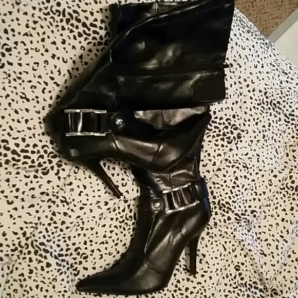 NWOT tags black stiletto boots - Picture 3 of 4
