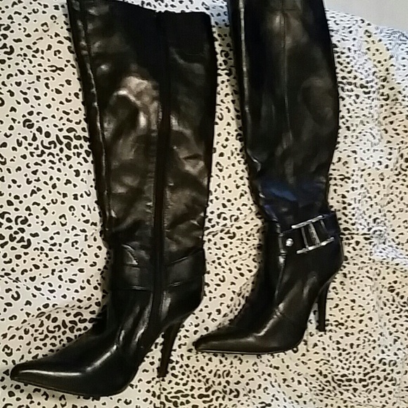 NWOT tags black stiletto boots - Picture 4 of 4