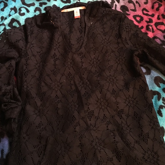 Black floral shirt