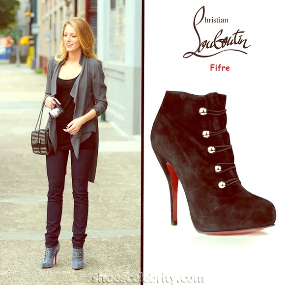 Authentic Christian Louboutin Suede Fifre Booties
