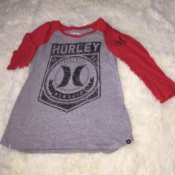 Hurley 3/4 sleeve coral and gray color super cute!