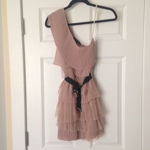 BCBG ruffled cocktail dress