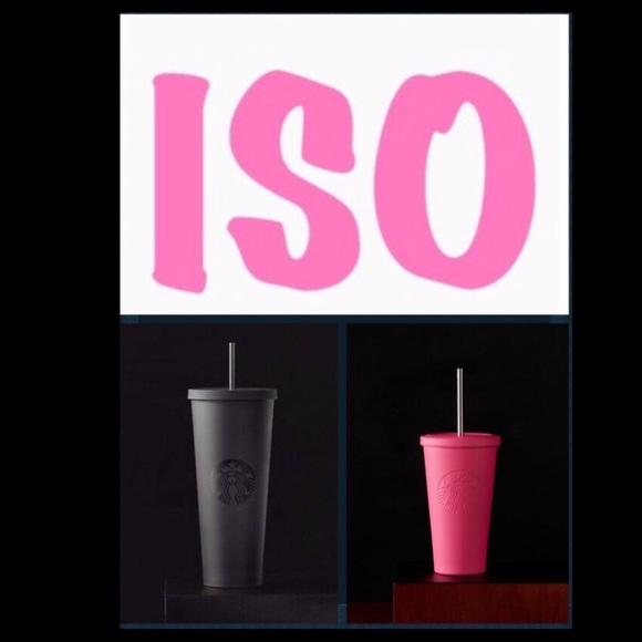 ❌found both❌ Starbucks matte black or pink 💕