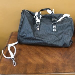 BNWT BLACK MICHAEL KORS GRAYSON DUFFLE