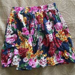 Floral circle skirt