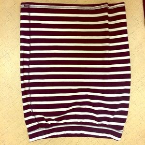 Striped pencil skirt