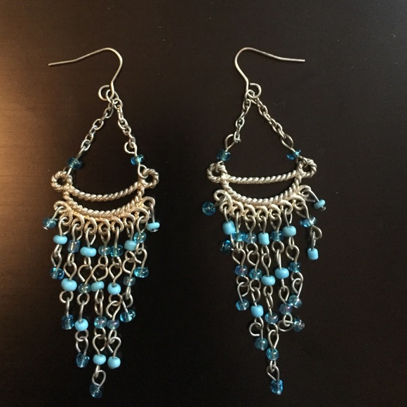 Blue dangly earrings