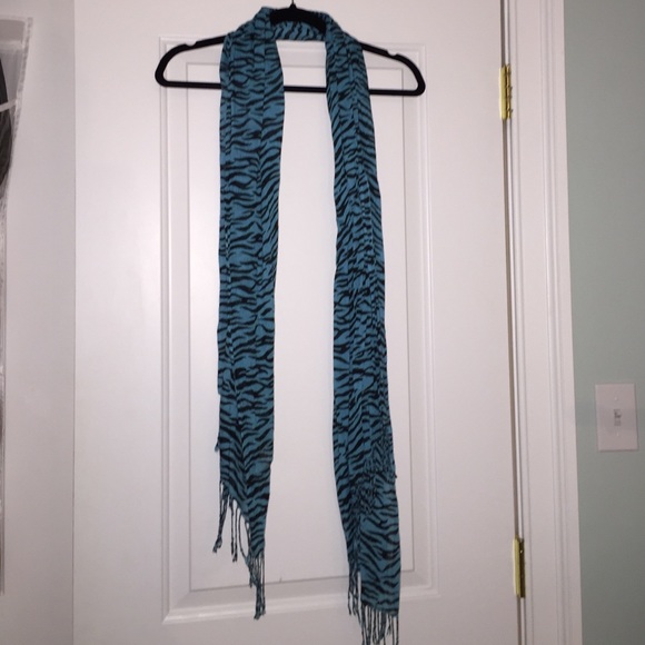 Blue Zebra Soft Scarf