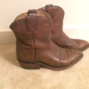 Frye short cowboy boots