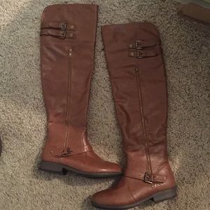 Over the Knee Camel Boots!