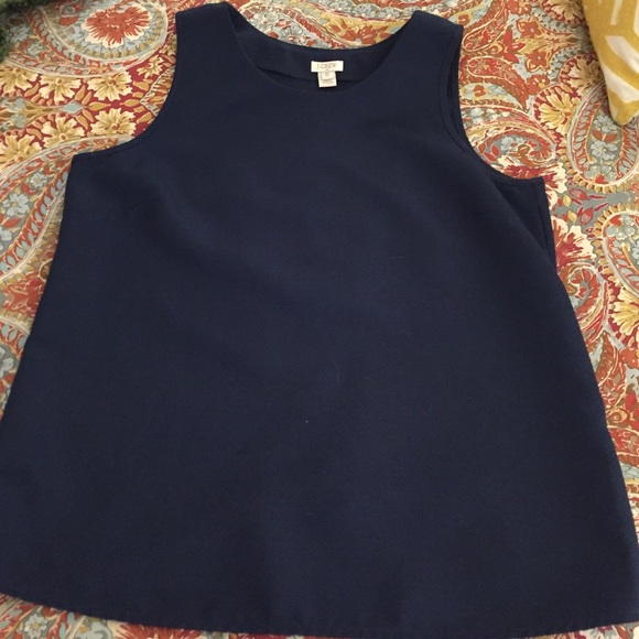 Navy Split back tank top