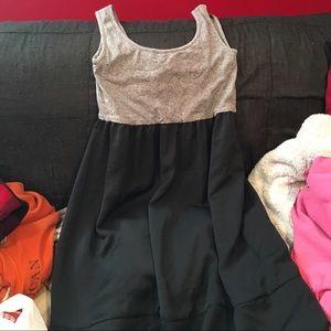 Grey and black dress