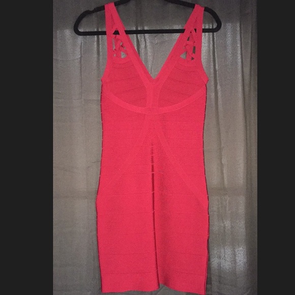Red Bebe Bandage Dress