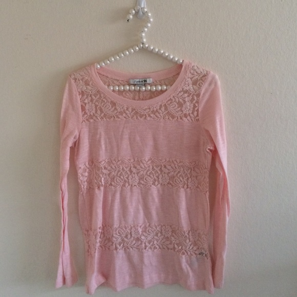 Forever 21 pink lace top