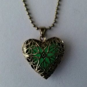 Glow in Dark Valentine Heart Pendant